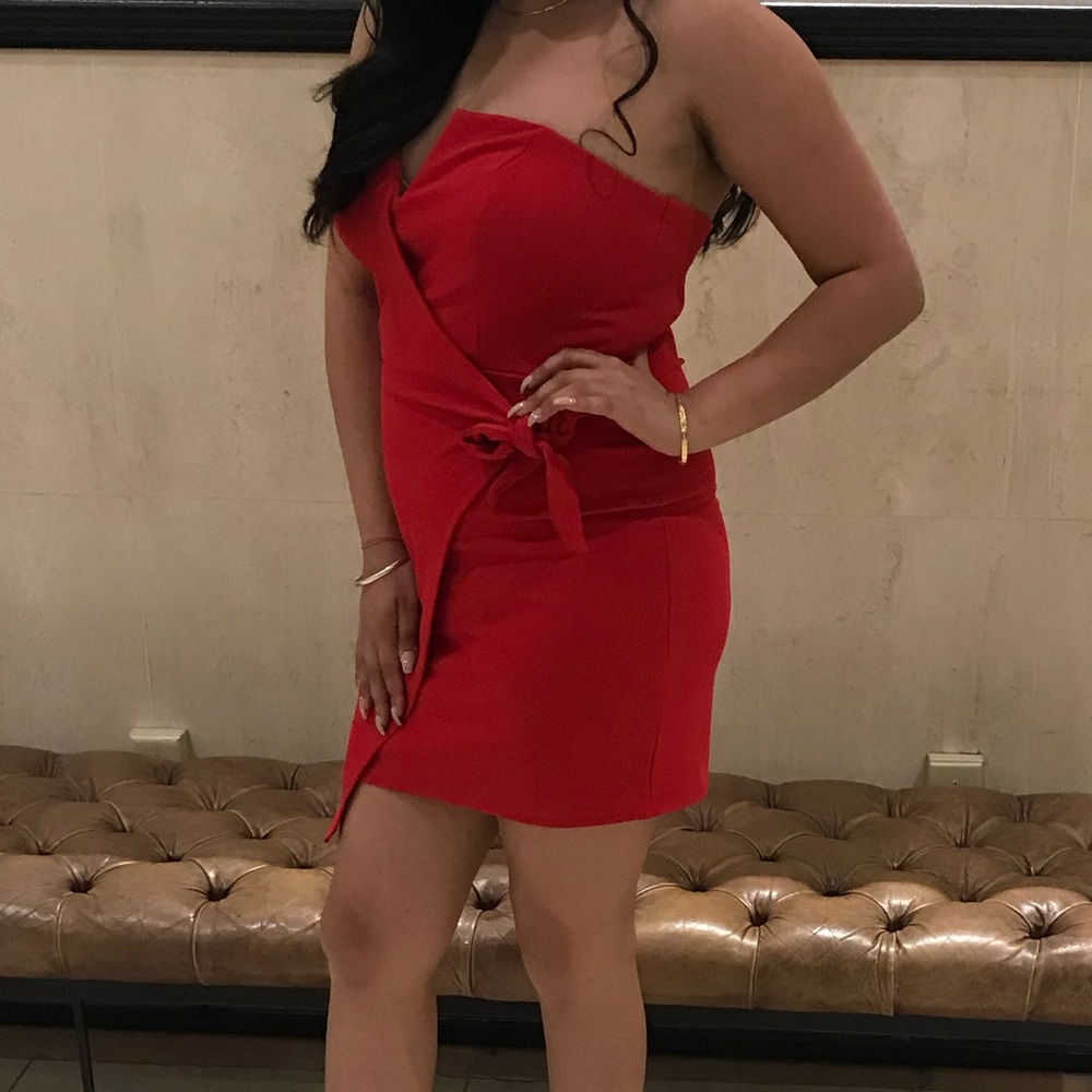 Red Mini Dress - Picture 2 of 2